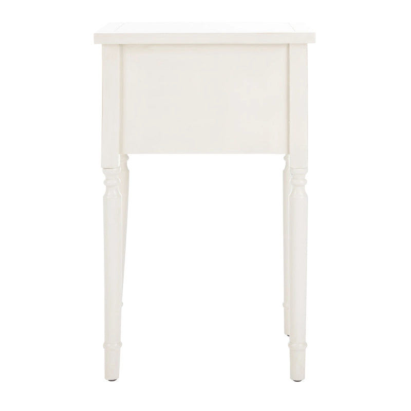 Mesa auxiliar estilo rústico francés, abedul blanco / verde polvoriento / cerceta — 1 persona