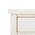 Mesa auxiliar estilo rústico francés, abedul blanco / verde polvoriento / cerceta — 1 persona