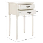 Mesa auxiliar estilo rústico francés, abedul blanco / verde polvoriento / cerceta — 1 persona