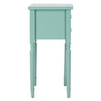 Mesa auxiliar estilo rústico francés, abedul blanco / verde polvoriento / cerceta — 1 persona