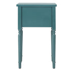 Mesa auxiliar estilo rústico francés, abedul blanco / verde polvoriento / cerceta — 1 persona