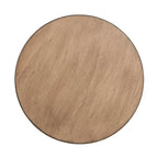 Mesa auxiliar redonda con acento — Blanco vintage / Marrón claro / Gris pizarra / Negro, 1 persona, Mezcla de madera de pino