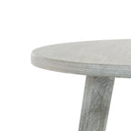 Mesa auxiliar redonda con acento — Blanco vintage / Marrón claro / Gris pizarra / Negro, 1 persona, Mezcla de madera de pino