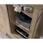 Armario ropero de puertas correderas Roble Glaciar / Pino Guijarro / Roble Laurel — 1 Persona