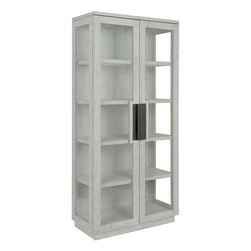 Vitrinas de pino reciclado en blanco o negro para 1