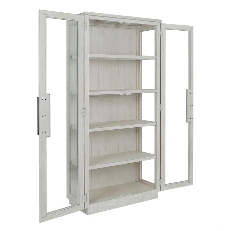 Vitrinas de pino reciclado en blanco o negro para 1