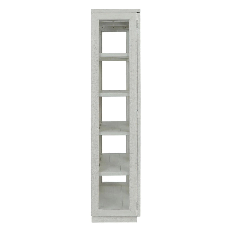 Vitrinas de pino reciclado en blanco o negro para 1
