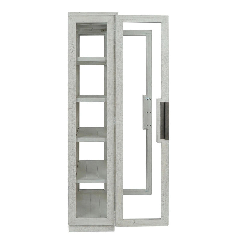 Vitrinas de pino reciclado en blanco o negro para 1