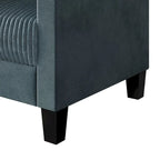 Sofá de dos plazas de pana, 2 asientos — Gris / Champaña / Marrón / Azul claro / Negro / Rojo
