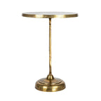 Mesa decorativa de hierro fundido dorado, 1 persona, 38 cm (largo) x 38 cm (ancho) x 48 cm (alto)