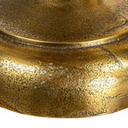 Mesa decorativa de hierro fundido dorado, 1 persona, 38 cm (largo) x 38 cm (ancho) x 48 cm (alto)
