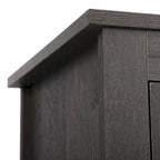 Juego de 2 mesitas de noche industriales con puerta de cristal - Marrón / Blanco / Natural / Gris