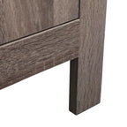 Juego de 2 mesitas de noche industriales con puerta de cristal - Marrón / Blanco / Natural / Gris