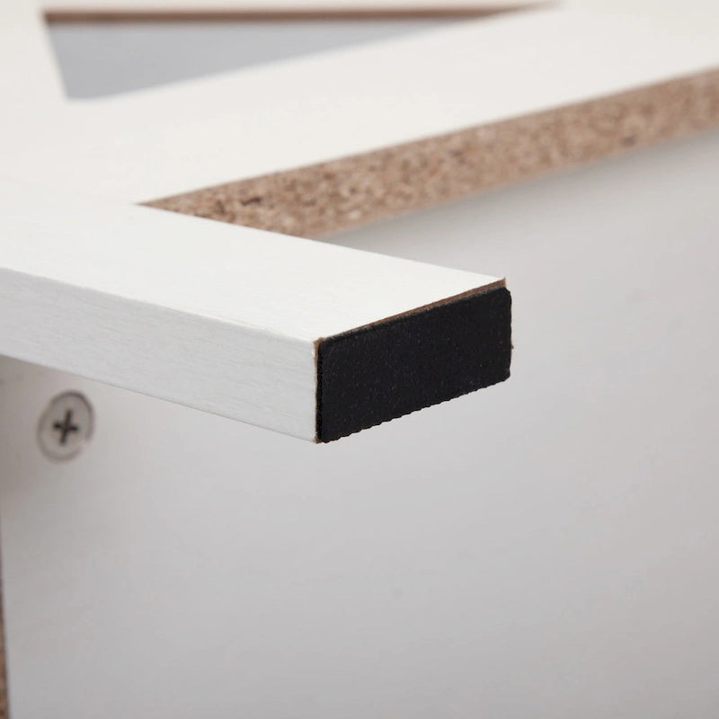 Juego de 2 mesitas de noche industriales con puerta de cristal - Marrón / Blanco / Natural / Gris