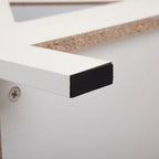 Juego de 2 mesitas de noche industriales con puerta de cristal - Marrón / Blanco / Natural / Gris