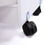 Mueble de almacenamiento para microondas de cocina blanco con ruedas, 1 unidad