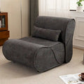 Sillón reclinable de terciopelo gris/negro/beige, asiento individual para salón, dormitorio u oficina