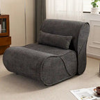 Sillón reclinable de terciopelo gris/negro/beige, asiento individual para salón, dormitorio u oficina