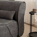 Sillón reclinable de terciopelo gris/negro/beige, asiento individual para salón, dormitorio u oficina