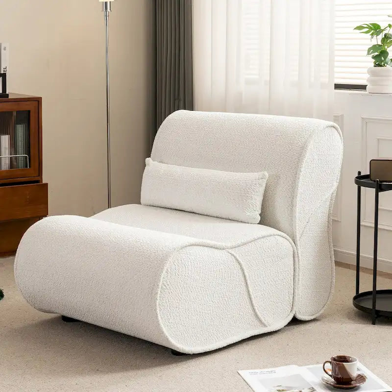 Sillón reclinable de terciopelo gris/negro/beige, asiento individual para salón, dormitorio u oficina