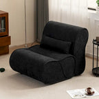 Sillón reclinable de terciopelo gris/negro/beige, asiento individual para salón, dormitorio u oficina