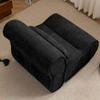 Sillón reclinable de terciopelo gris/negro/beige, asiento individual para salón, dormitorio u oficina