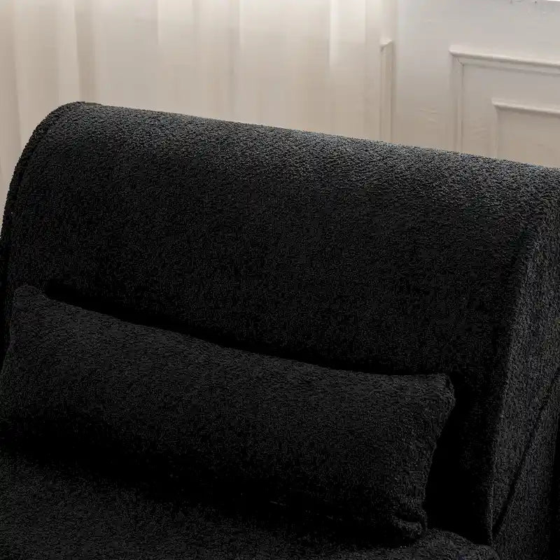 Sillón reclinable de terciopelo gris/negro/beige, asiento individual para salón, dormitorio u oficina