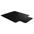 Alfombra de vinilo negra con labio para silla para suelos duros - 45" x 53" - Usuario único