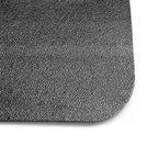 Alfombra de vinilo negra con labio para silla para suelos duros - 45" x 53" - Usuario único
