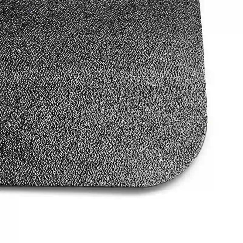 Alfombra de vinilo negra con labio para silla para suelos duros - 45" x 53" - Usuario único