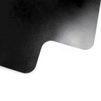 Alfombra de vinilo negra con labio para silla para suelos duros - 45" x 53" - Usuario único