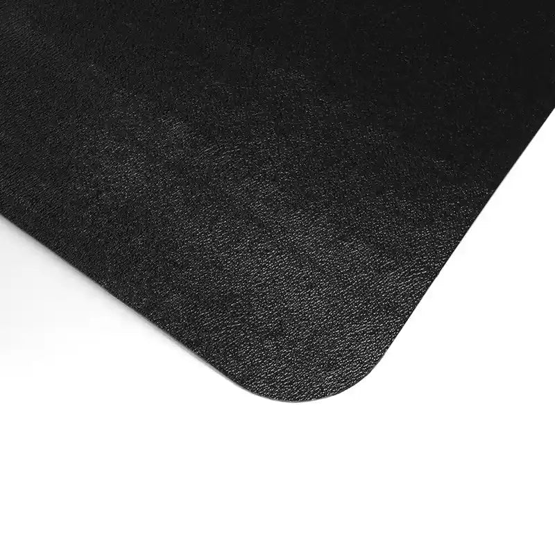 Alfombra de vinilo negra con labio para silla para suelos duros - 45" x 53" - Usuario único