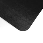Alfombra de vinilo negra con labio para silla para suelos duros - 45" x 53" - Usuario único