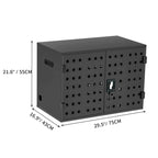 Gabinete de carga de acero negro, tamaño legal, multidispositivo